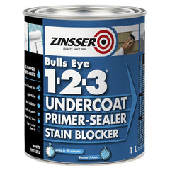 Zinsser Bulls Eye 123 White Primer Water Based 1lt