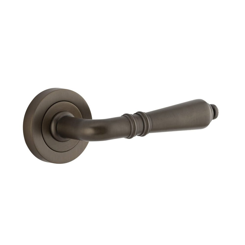 Door Lever Sarlat Round Rose Signature Brass