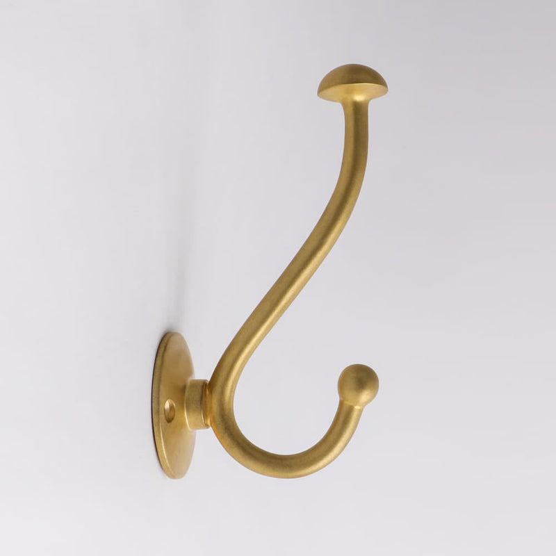 Brass Coat & Hat Hook - The Hector Hook by Pinxton & Co