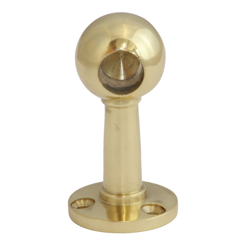 Fiddle Gallery Rail End Bracket 13mm Polished Brass