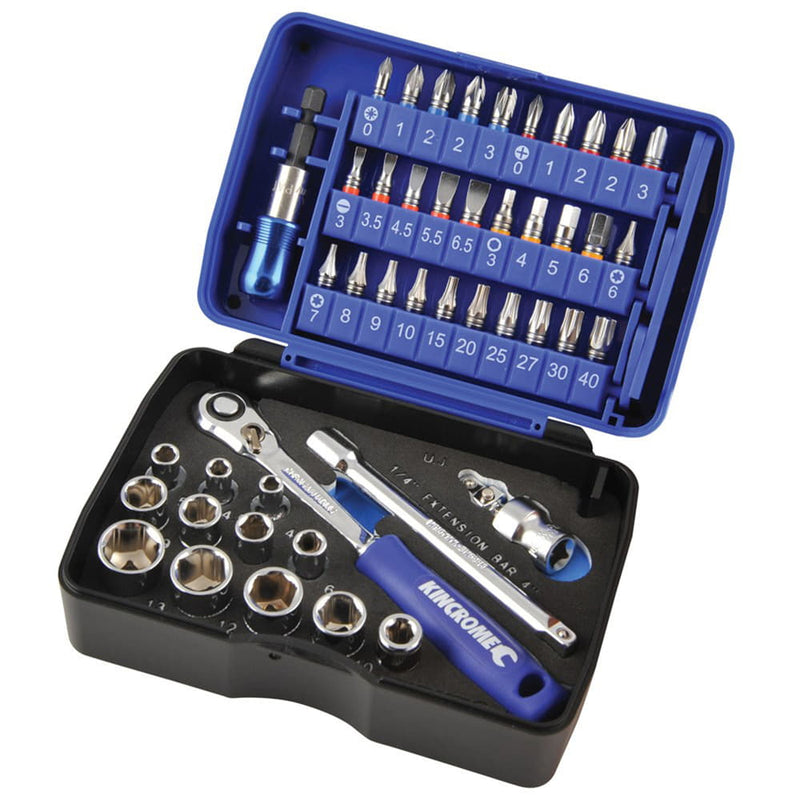 Socket & Bit Lok-On Set 46pce - Kincrome