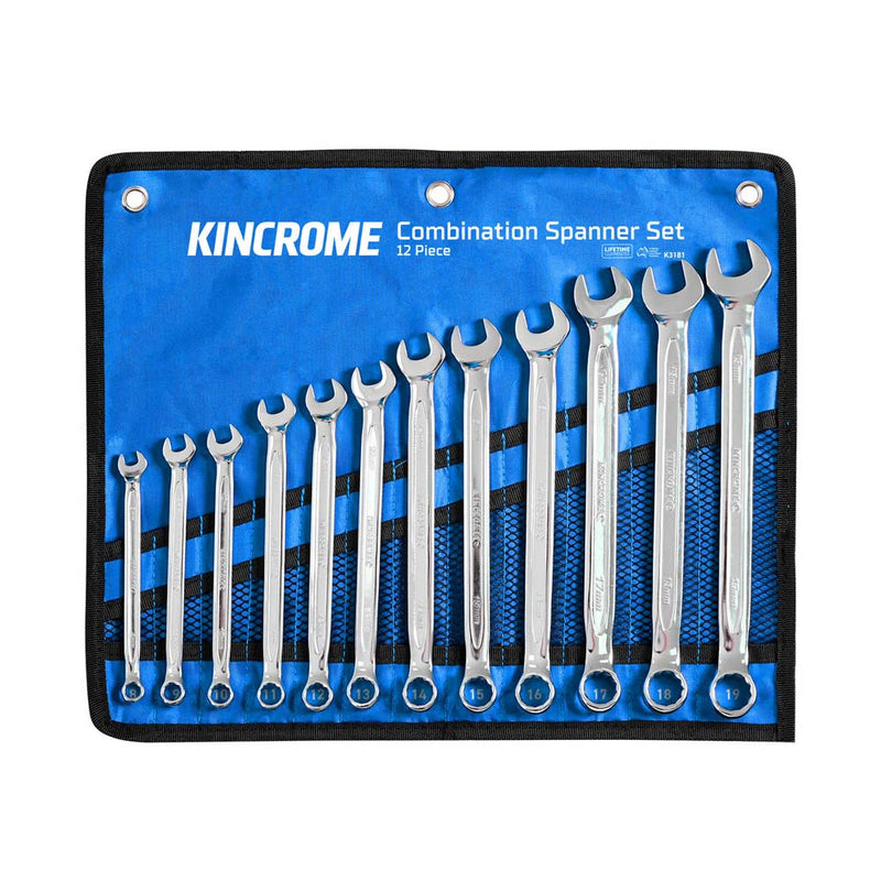Kincrome Combination Spanner Set 12 Piece - Metric