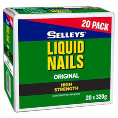 Selleys Liquid Nails Original 320g 20 Pack Bonus T Shirt