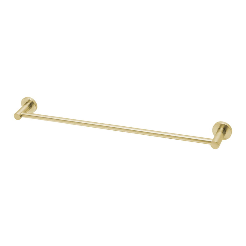 Towel Rail Sgl 600mm Radii Brushed Gold