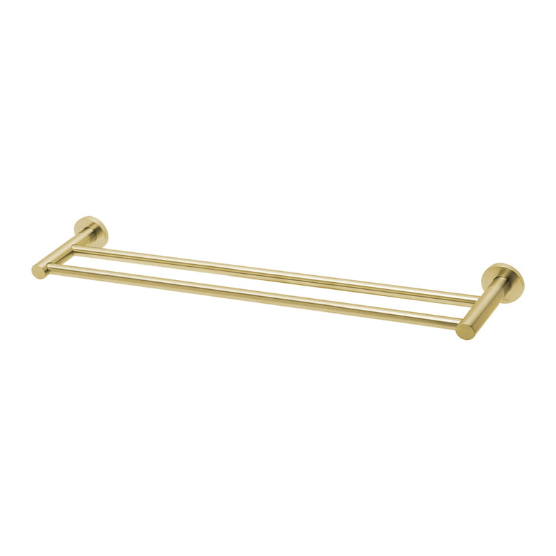 Towel Rail Dbl 600mm Radii Brushed Gold