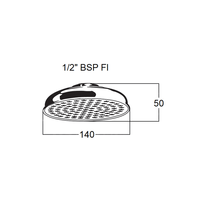140mm SHOWER ROSE - POLISHED TO PLATE