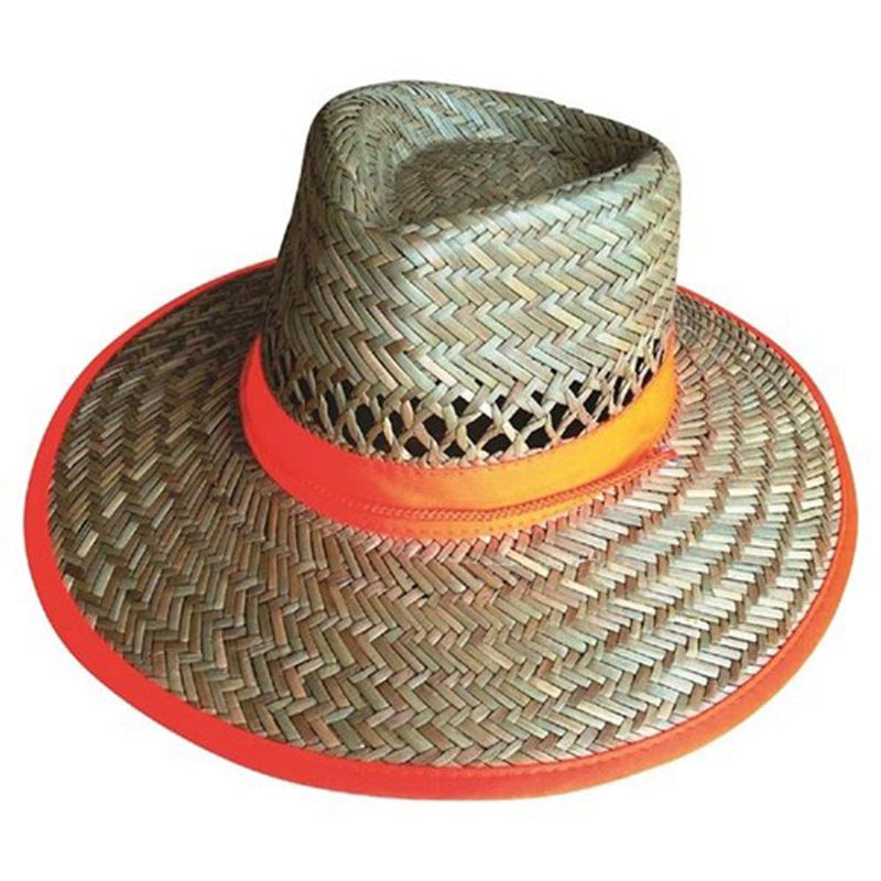 Hat Straw Orange Band X-Large