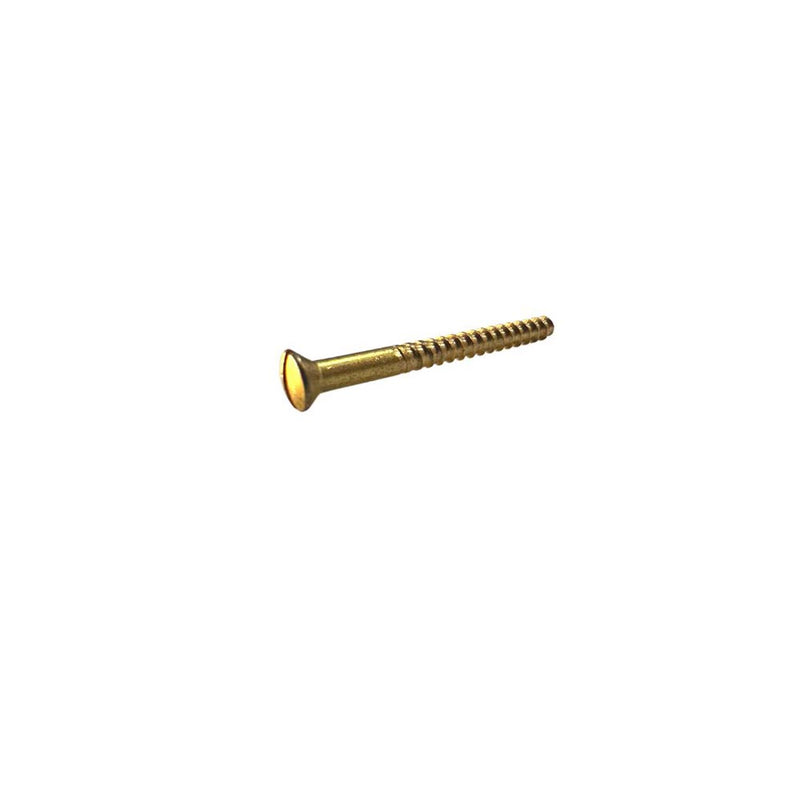 Screw Timber Raised 6g x 32mm Slot Brass Each