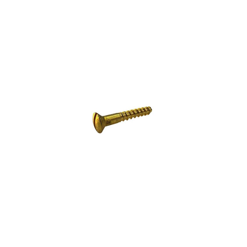 Screw Timber Raised 6g x 25mm Slot Brass Each