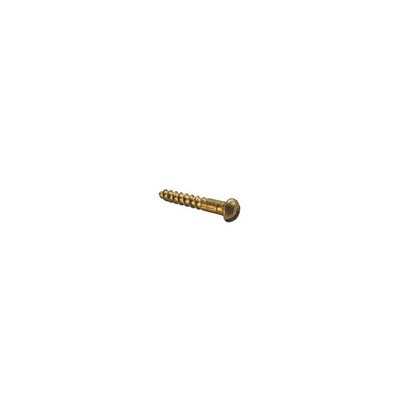 Screw Timber Round 4g x 25mm Slot Brass Each