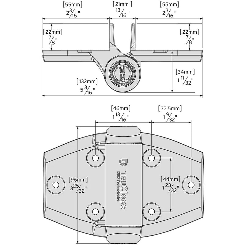 D&D TruClose Hinges Wood