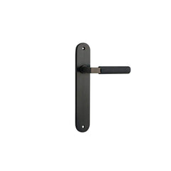 Door Lever Brunswick Oval Latch Signature Brass