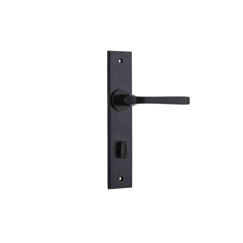 Door Lever Annecy Chamfered Privacy Matt Black