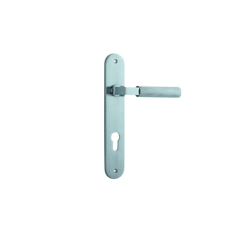 Door Lever Brunswick Oval Euro Brushed Chrome
