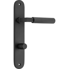Door Lever Brunswick Oval Privacy Matt Black