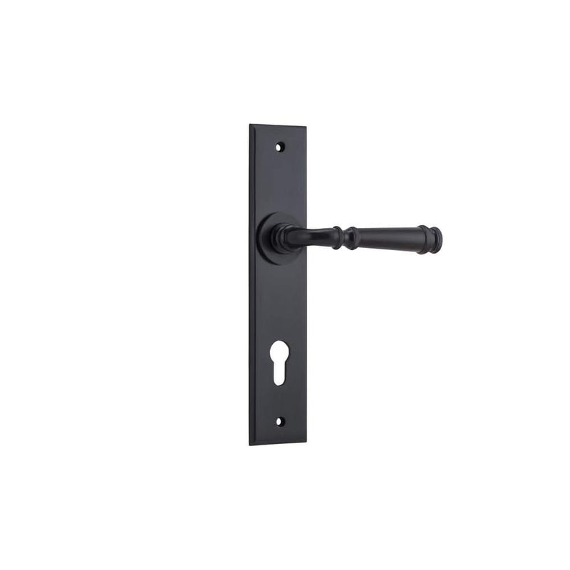 Door Lever Verona Chamfered Euro Matt Black