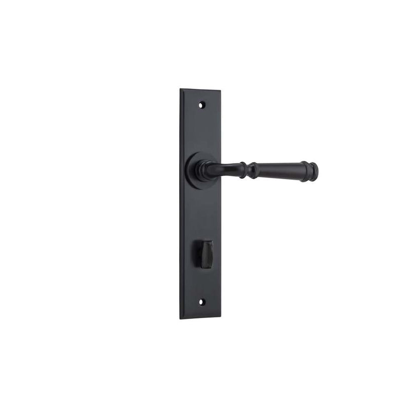Door Lever Verona Chamfered Privacy Matt Black