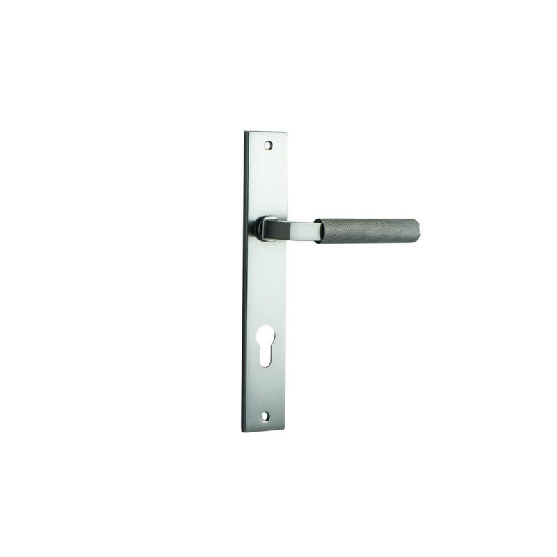 Door Lever Brunswick Rectangular Euro Satin Nickel
