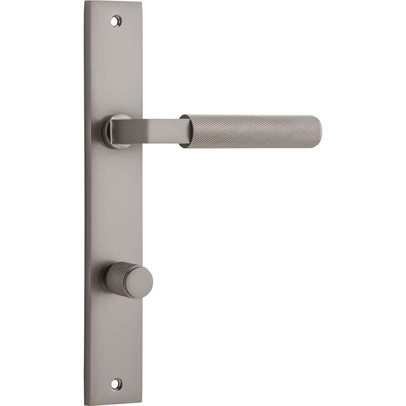 Door Lever Brunswick Rectangular Privacy Satin Nickel