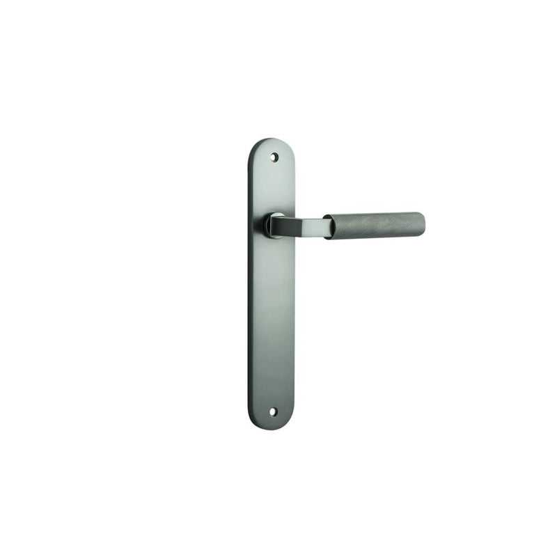 Door Lever Brunswick Oval Euro Satin Nickel