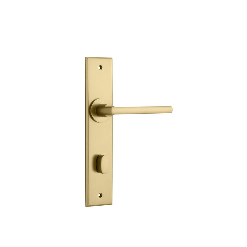 Door Lever Baltimore Chamfered Privacy Brushed Brass