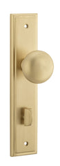 Door Knob Cambridge Stepped Privacy Brushed Brass
