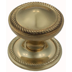 Centre Door Knob Polished Brass