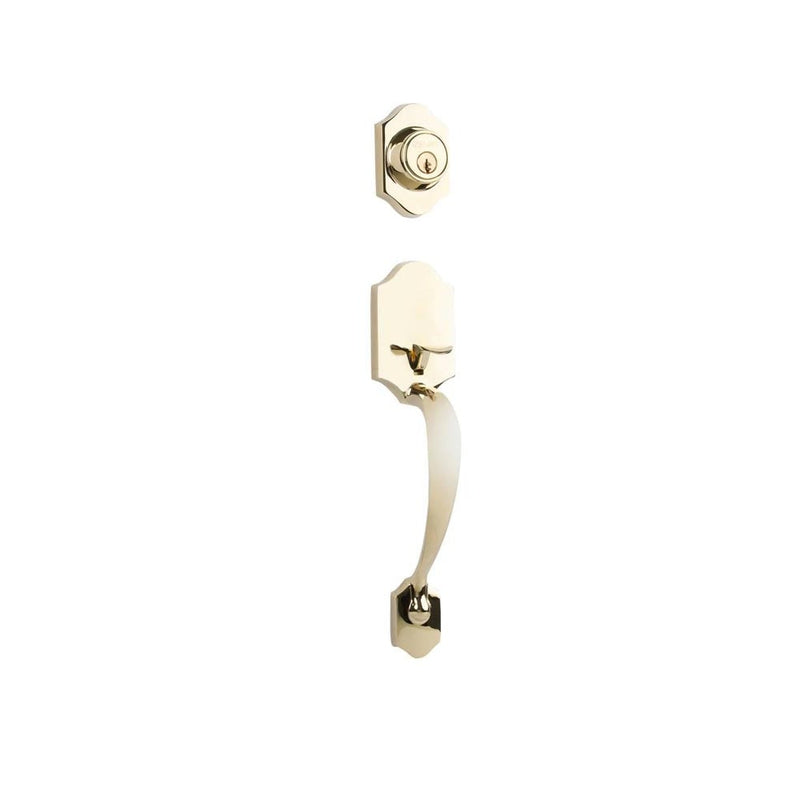Charente Entry Set S/Cylinder Polished Brass