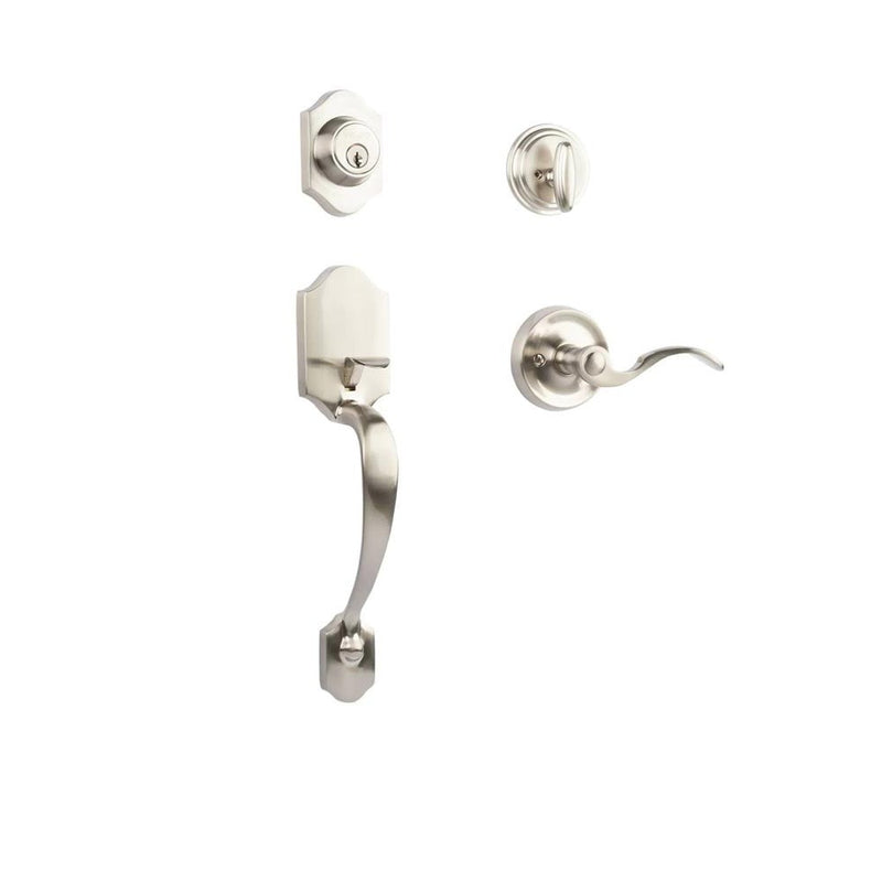 Charente Entry Set S/Cylinder Satin Nickel