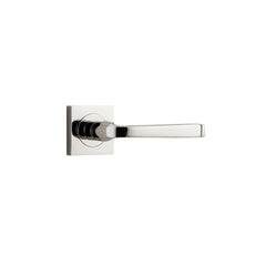 Door Lever Annecy Square Rose Pair Polished Nickel