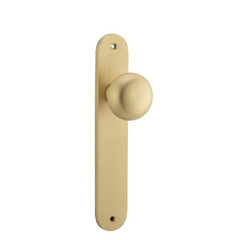 Door Knob Cambridge Oval Latch Brushed Brass