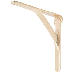 Shelf Bracket Medium Polished Brass H150xP150mm