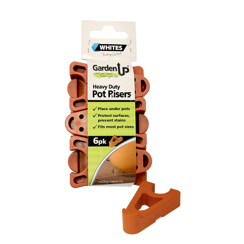 Pot Risers H/Duty Terracotta 6 Pk