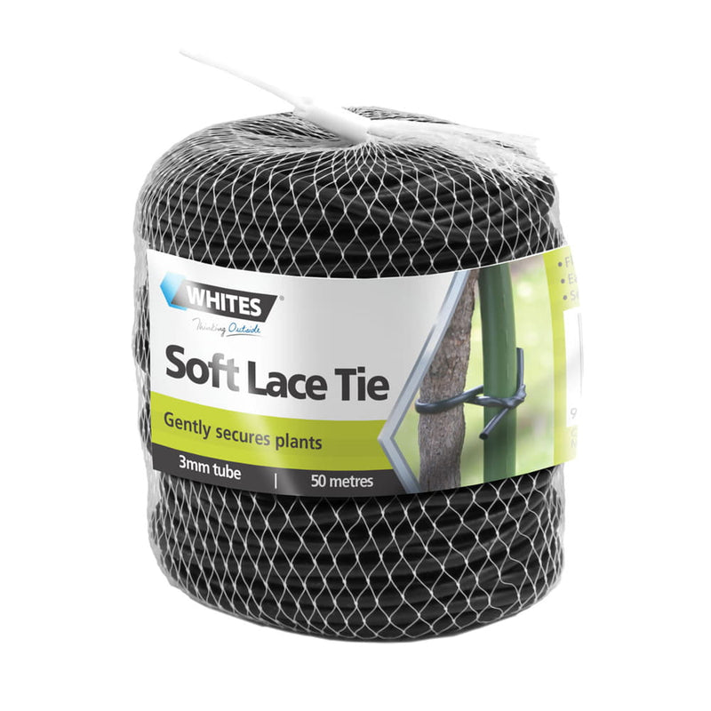 Soft Lace Tie 3mm x 50m Whites