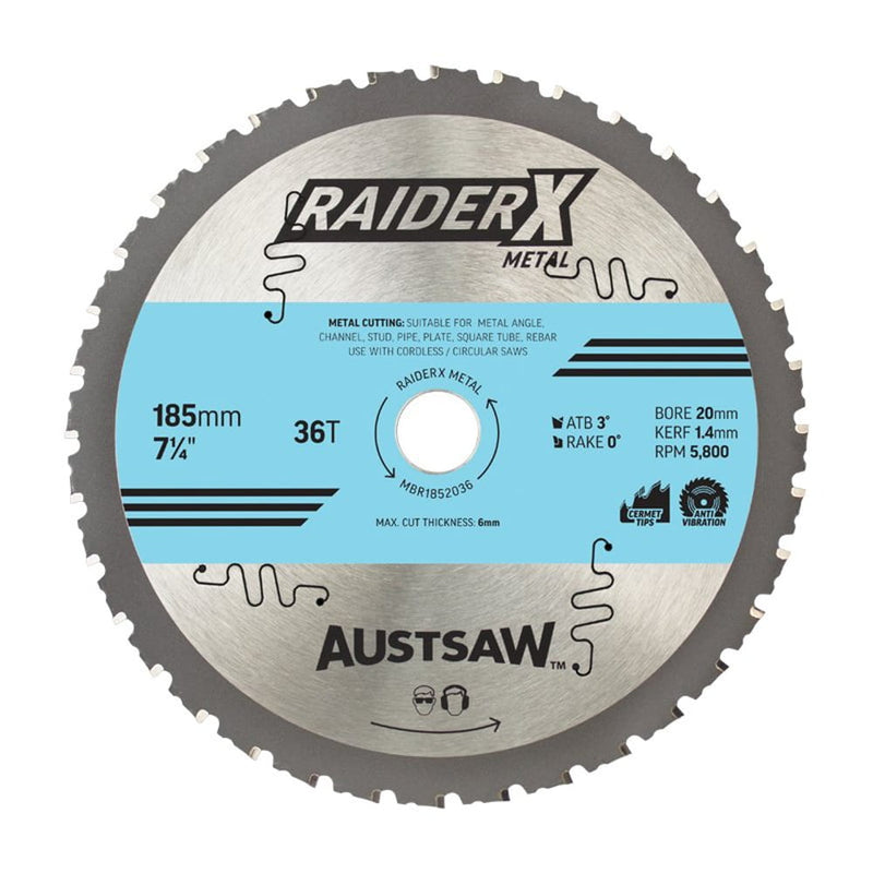 Blade RaiderX Metal 185x20x36t Austsaw