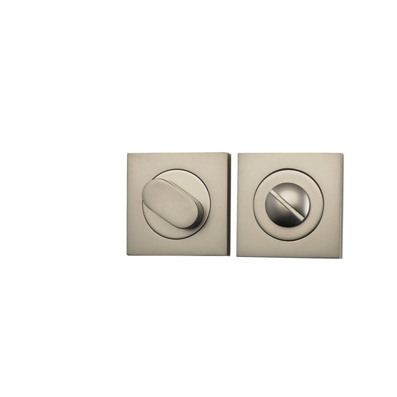 Privacy Turn Oval Concealed Fix Square Satin Nickel