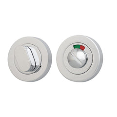 Privacy Turn Oval with Indicator Concealed Fix Round Polished Chrome