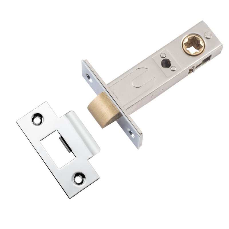 Tube Latch Split Cam 'T' Striker Polished Chrome Backset 60mm