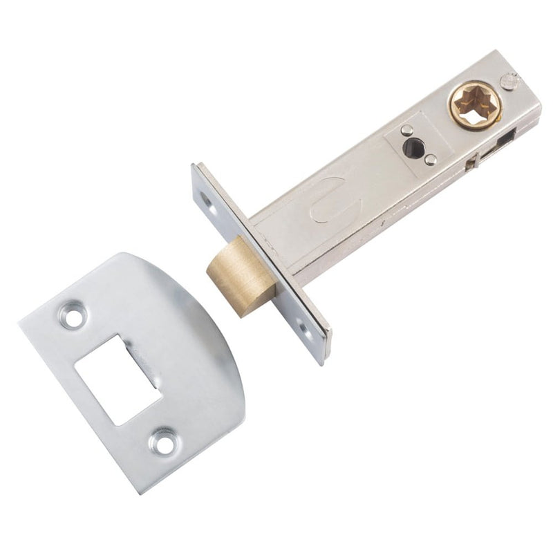 Tube Latch Split Cam 'D' Striker Satin Chrome Backset 70mm