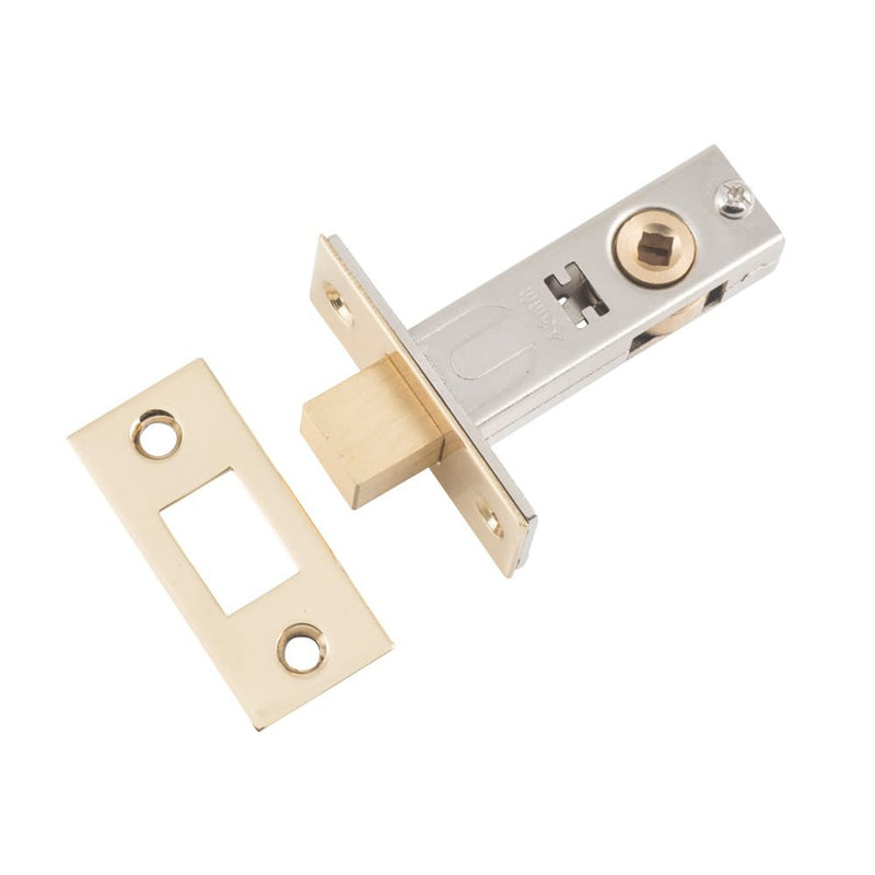 Privacy Bolt Polished Brass Backset 45mm