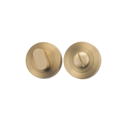 Privacy Turn Oval Concealed Fix Round Brushed Brass D52xP23mm