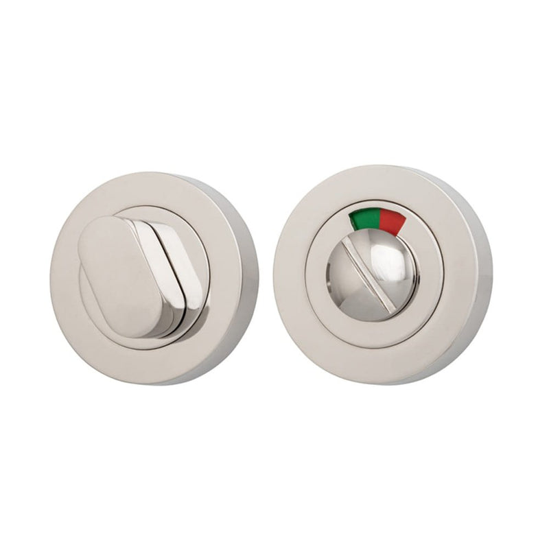 Privacy Turn Oval with Indicator Concealed Fix Round Polished Nickel