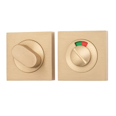 Privacy Turn Oval with Indicator Concealed Fix Square Brushed Brass