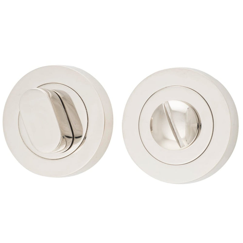 Privacy Turn Oval Concealed Fix Round Polished Nickel D52xP23mm