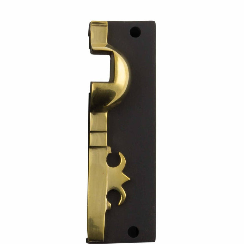 Rim Lock Carpenters Left Hand Keeper Unlacquered Brass Matt Black