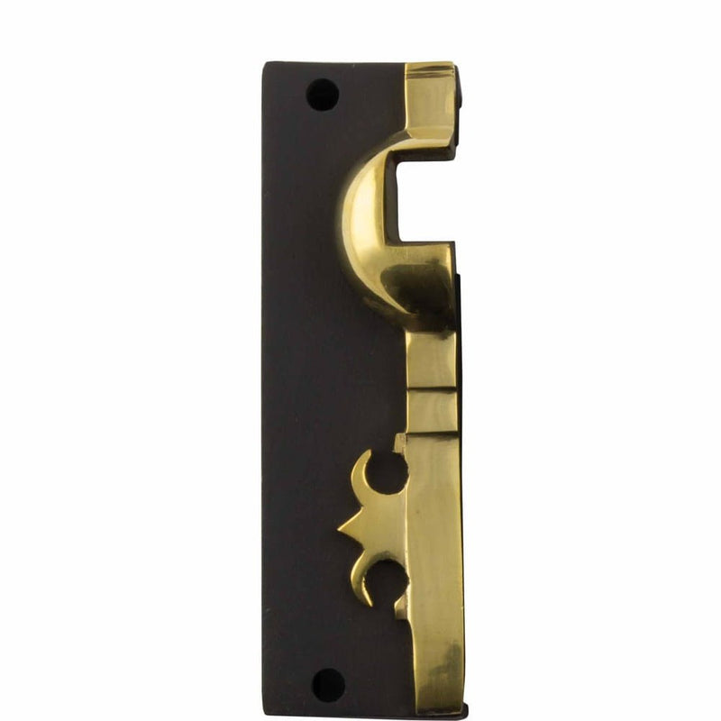 Rim Lock Carpenters Right Hand Keeper Unlacquered Brass Matt Black