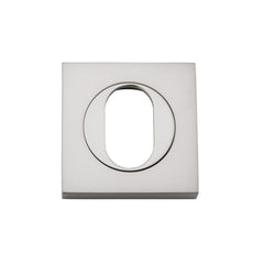 Escutcheon Oval Square Pair Satin Nickel