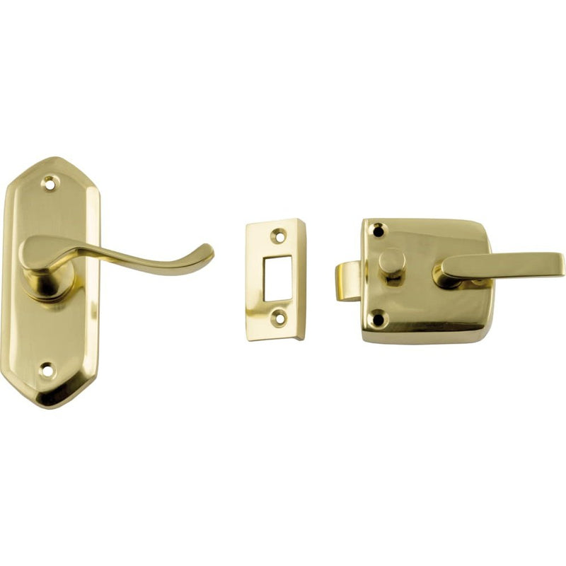 Screen Door Latch Right Hand External Polished Brass