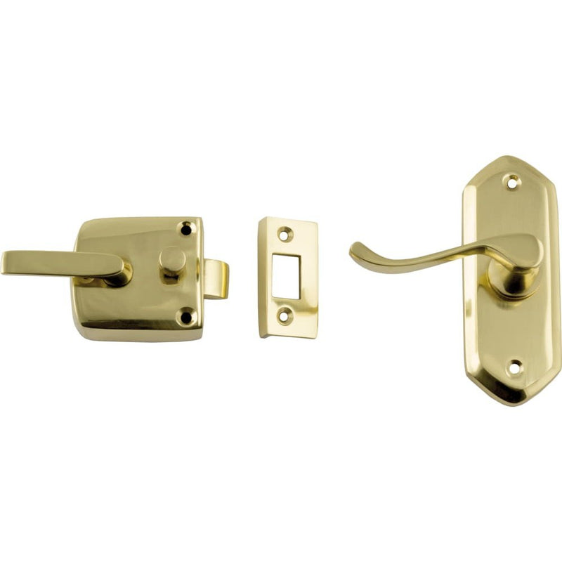 Screen Door Latch Left Hand External Polished Brass