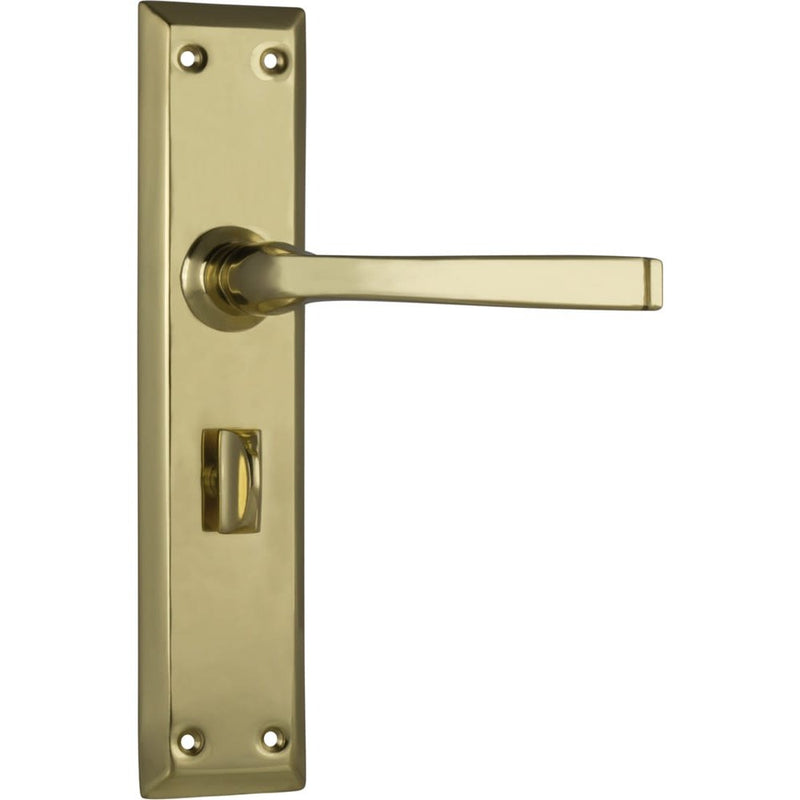 Door Lever Menton Privacy Pair Polished Brass